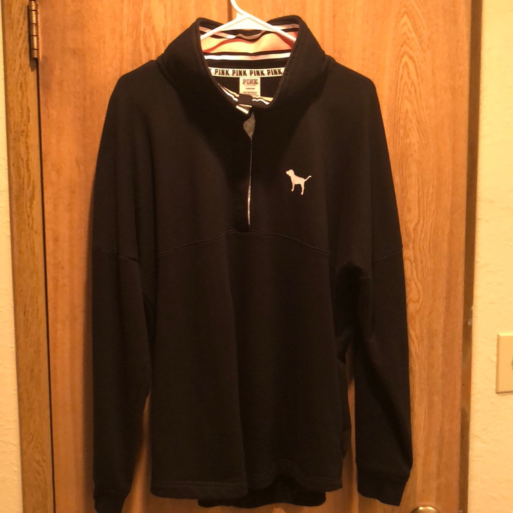 PINK snap 1/4 zip sweatshirt.